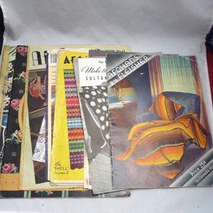 8 vintage knitting & crochet pattern books afghans leaflets